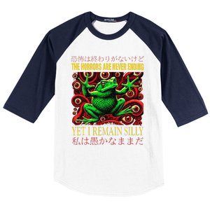 The Horrors Are Never Ending Yet I Remain Silly Frog Japan Baseball Sleeve Shirt