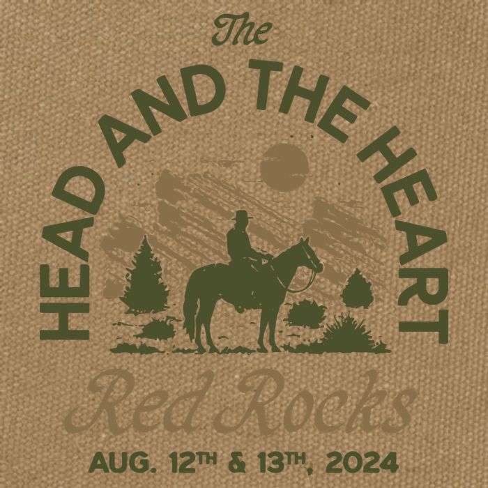 The Head And The Heart Red Rocks 2024 Event Cotton Canvas Backpack