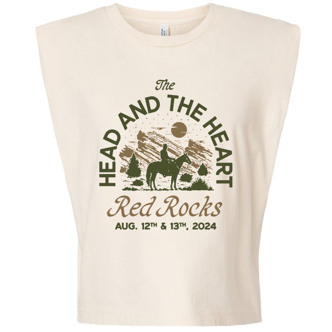 The Head And The Heart Red Rocks 2024 Event Garment-Dyed Women's Muscle Tee
