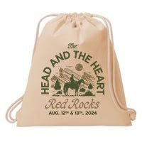 The Head And The Heart Red Rocks 2024 Event Drawstring Bag