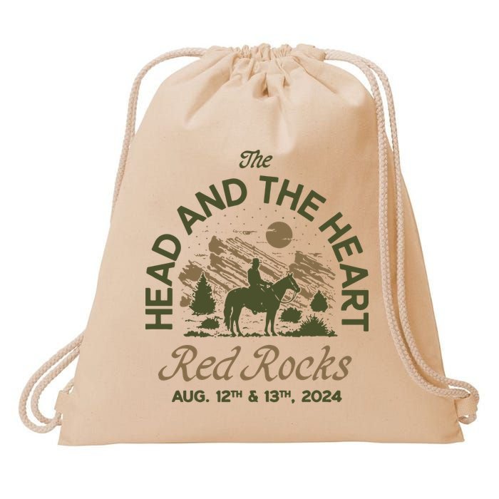 The Head And The Heart Red Rocks 2024 Event Drawstring Bag