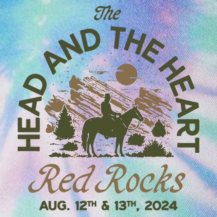 The Head And The Heart Red Rocks 2024 Event Legacy Tie Dye Trucker Hat