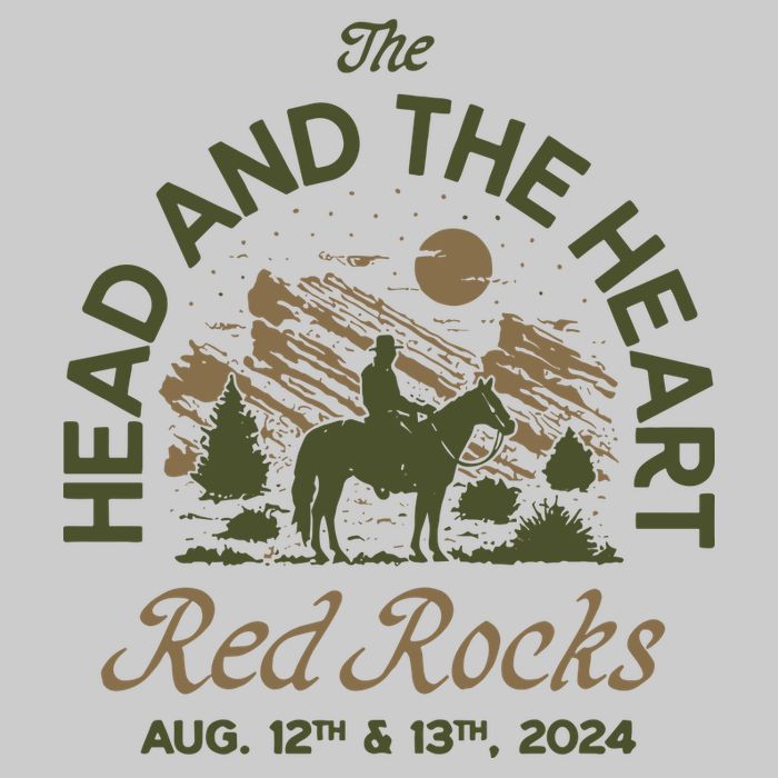 The Head And The Heart Red Rocks 2024 Event Tie-Dye T-Shirt