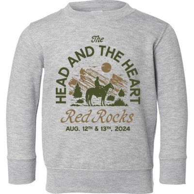 The Head And The Heart Red Rocks 2024 Event Toddler Sweatshirt
