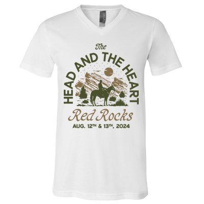 The Head And The Heart Red Rocks 2024 Event V-Neck T-Shirt
