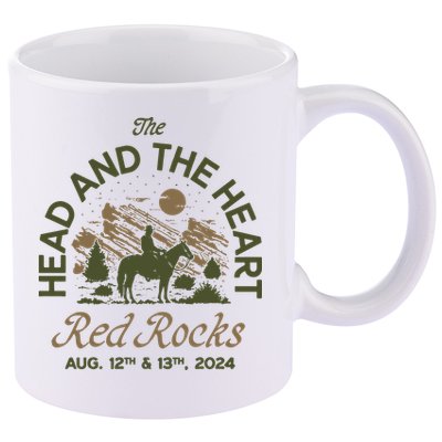 The Head And The Heart Red Rocks 2024 Event 11oz C Handle Ceramic Mug