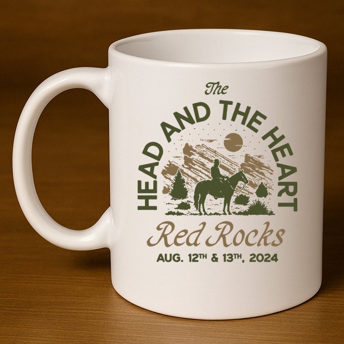 The Head And The Heart Red Rocks 2024 Event 11oz C Handle Ceramic Mug