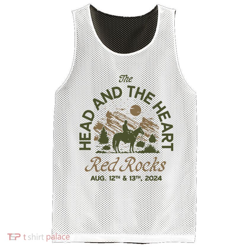 The Head And The Heart Red Rocks 2024 Event Mesh Reversible Basketball Jersey Tank