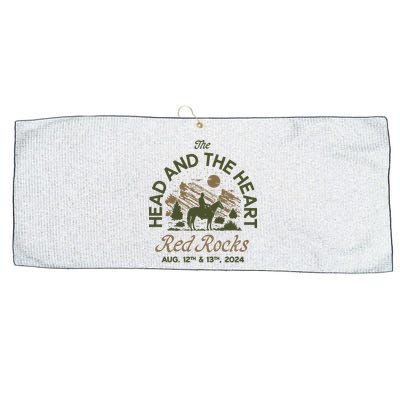 The Head And The Heart Red Rocks 2024 Event Large Microfiber Waffle Golf Towel