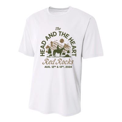 The Head And The Heart Red Rocks 2024 Event Youth Performance Sprint T-Shirt