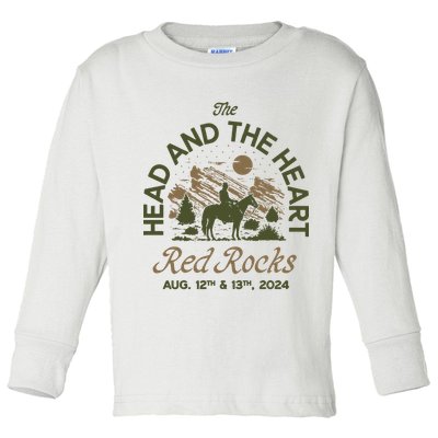The Head And The Heart Red Rocks 2024 Event Toddler Long Sleeve Shirt