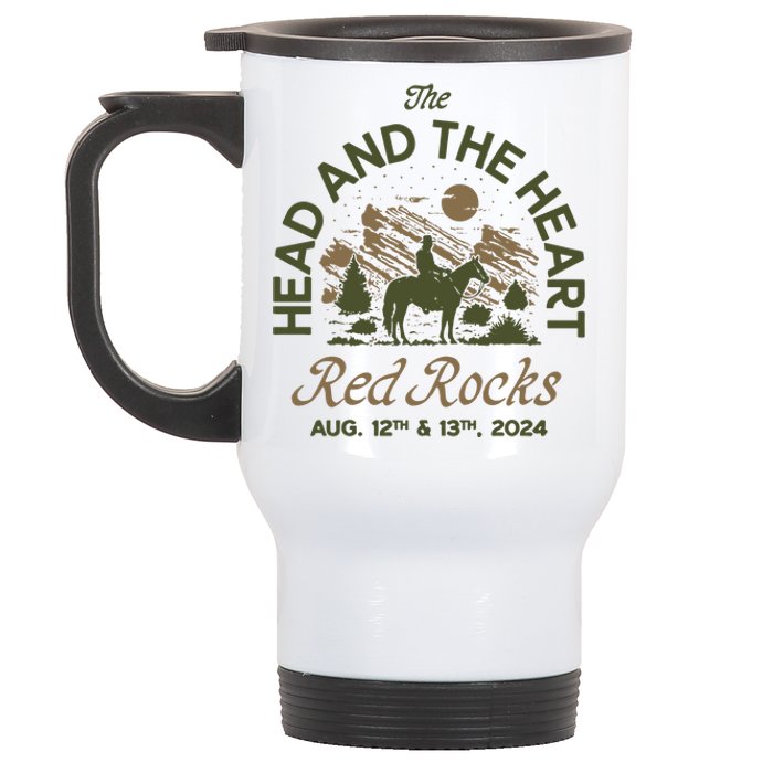 The Head And The Heart Red Rocks 2024 Event Stainless Steel Travel Mug