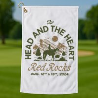 The Head And The Heart Red Rocks 2024 Event Golf Towel