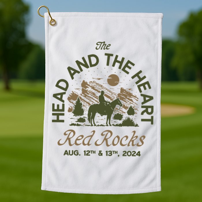 The Head And The Heart Red Rocks 2024 Event Golf Towel