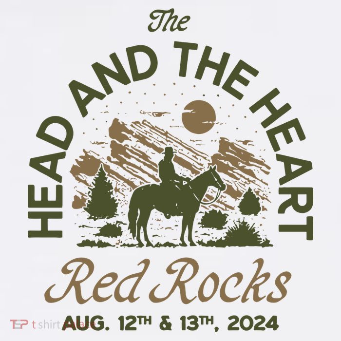 The Head And The Heart Red Rocks 2024 Event Women's V-Neck T-Shirt