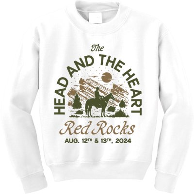 The Head And The Heart Red Rocks 2024 Event Kids Sweatshirt