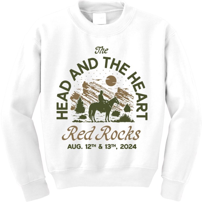 The Head And The Heart Red Rocks 2024 Event Kids Sweatshirt