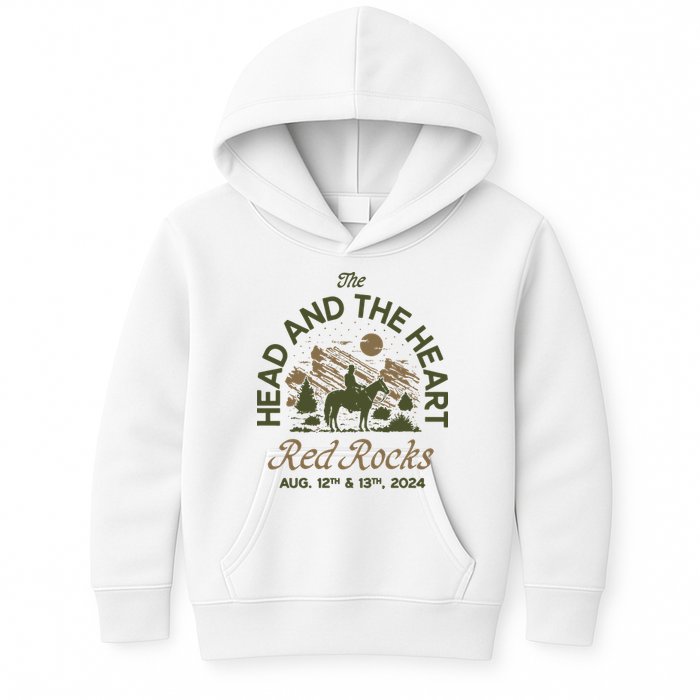 The Head And The Heart Red Rocks 2024 Event Kids Hoodie