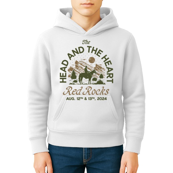 The Head And The Heart Red Rocks 2024 Event Kids Hoodie