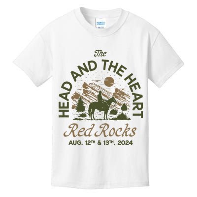 The Head And The Heart Red Rocks 2024 Event Kids T-Shirt