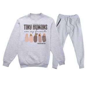 Tiny Humans Are My Favorite Mother Baby Unit Premium Crewneck Sweatsuit Set