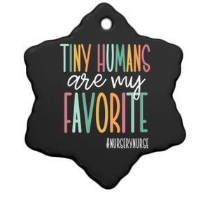 Tiny Humans Are My Favorite, Nursery Nurse Ceramic Star Ornament