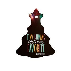 Tiny Humans Are My Favorite, Nursery Nurse Ceramic Tree Ornament