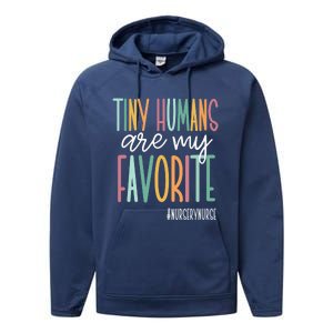 Tiny Humans Are My Favorite, Nursery Nurse Performance Fleece Hoodie