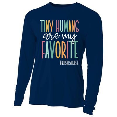 Tiny Humans Are My Favorite, Nursery Nurse Cooling Performance Long Sleeve Crew