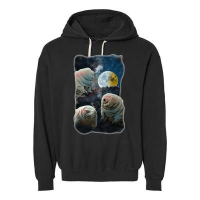 Tardigrades Howling At Moon Funny Tardigrade Lovers Costume Garment-Dyed Fleece Hoodie