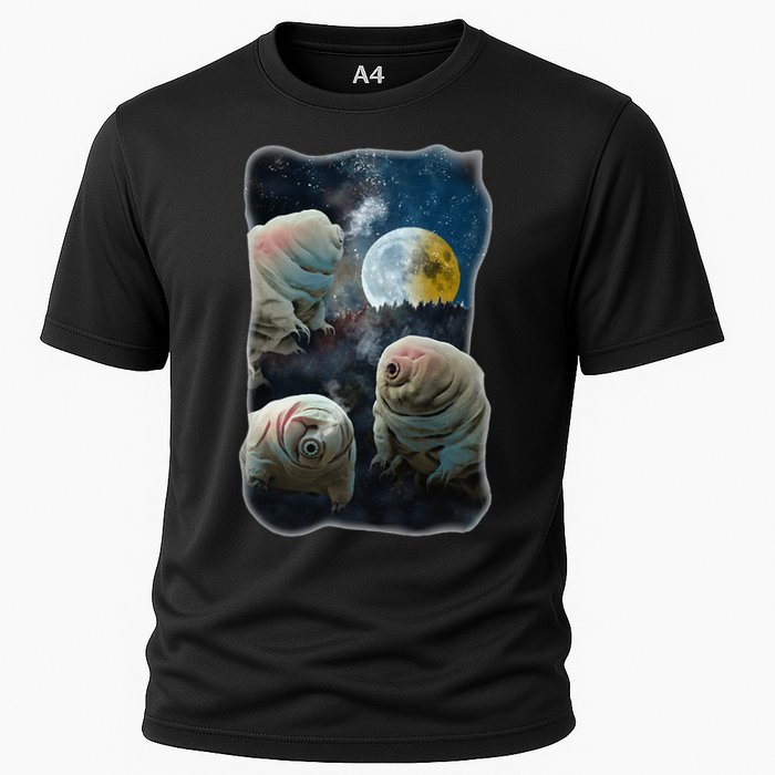 Tardigrades Howling At Moon Funny Tardigrade Lovers Costume Cooling Performance Crew T-Shirt