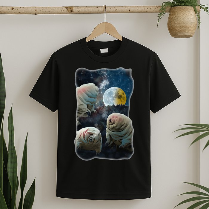 Tardigrades Howling At Moon Funny Tardigrade Lovers Costume T-Shirt