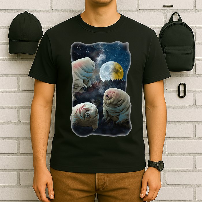 Tardigrades Howling At Moon Funny Tardigrade Lovers Costume T-Shirt