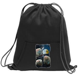 Tardigrades Howling At Moon Funny Tardigrade Lovers Costume Sweatshirt Cinch Pack Bag