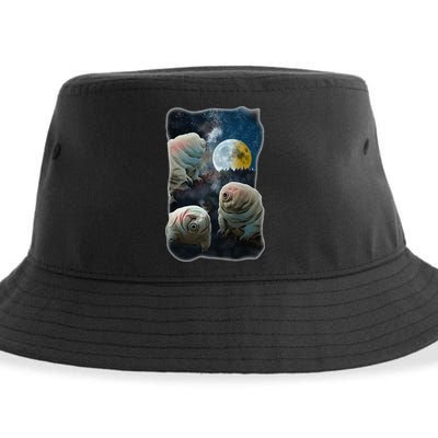 Tardigrades Howling At Moon Funny Tardigrade Lovers Costume Sustainable Bucket Hat