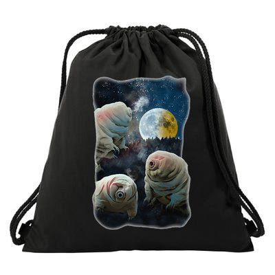 Tardigrades Howling At Moon Funny Tardigrade Lovers Costume Drawstring Bag