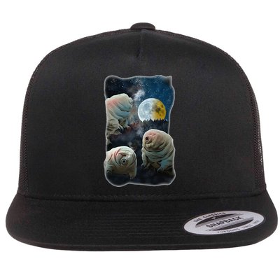 Tardigrades Howling At Moon Funny Tardigrade Lovers Costume Flatbill Hat