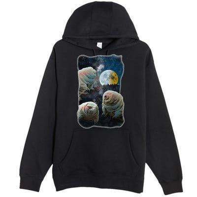 Tardigrades Howling At Moon Funny Tardigrade Lovers Costume Premium Pullover Hoodie