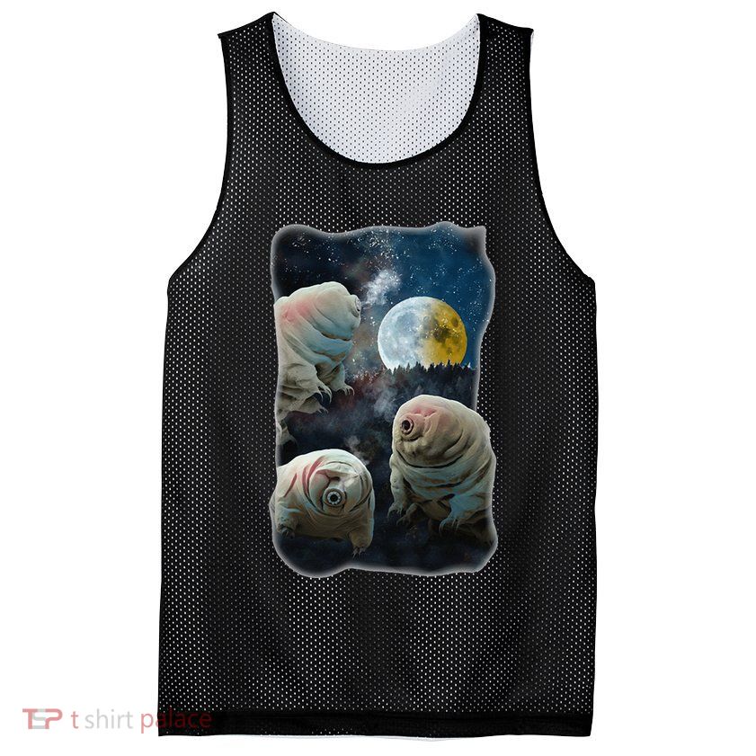Tardigrades Howling At Moon Funny Tardigrade Lovers Costume Mesh Reversible Basketball Jersey Tank