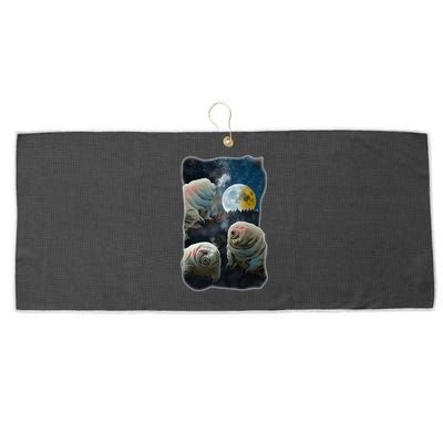 Tardigrades Howling At Moon Funny Tardigrade Lovers Costume Large Microfiber Waffle Golf Towel