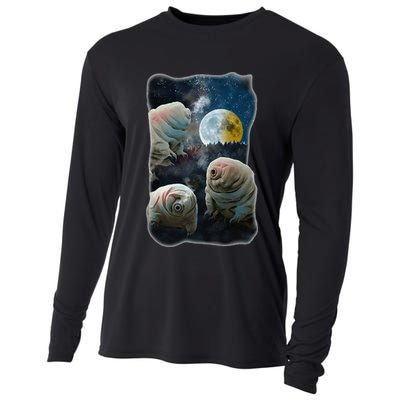 Tardigrades Howling At Moon Funny Tardigrade Lovers Costume Cooling Performance Long Sleeve Crew