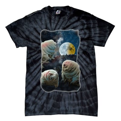 Tardigrades Howling At Moon Funny Tardigrade Lovers Costume Tie-Dye T-Shirt