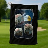 Tardigrades Howling At Moon Funny Tardigrade Lovers Costume Golf Towel