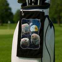 Tardigrades Howling At Moon Funny Tardigrade Lovers Costume Golf Towel