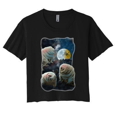 Tardigrades Howling At Moon Funny Tardigrade Lovers Costume Crop Top