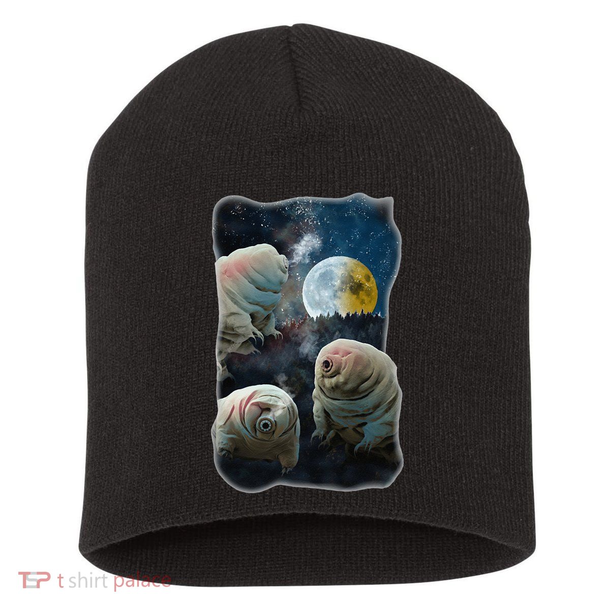 Tardigrades Howling At Moon Funny Tardigrade Lovers Costume Short Acrylic Beanie