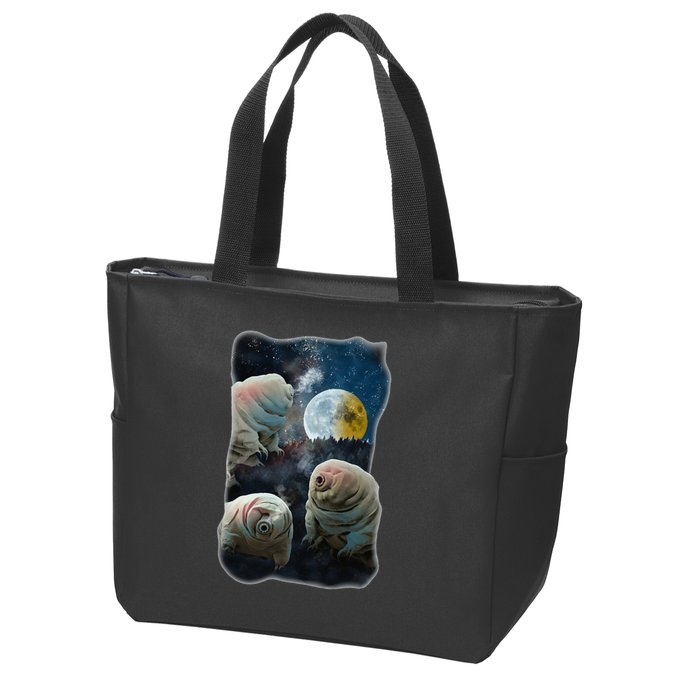 Tardigrades Howling At Moon Funny Tardigrade Lovers Costume Zip Tote Bag