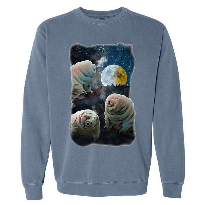 Tardigrades Howling At Moon Funny Tardigrade Lovers Costume Garment-Dyed Sweatshirt