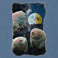 Tardigrades Howling At Moon Funny Tardigrade Lovers Costume Garment-Dyed Sweatshirt