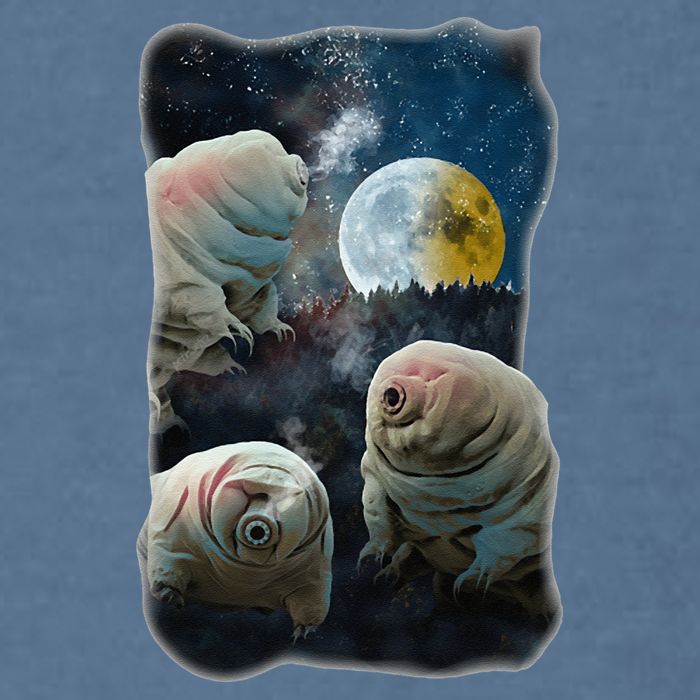 Tardigrades Howling At Moon Funny Tardigrade Lovers Costume Garment-Dyed Sweatshirt